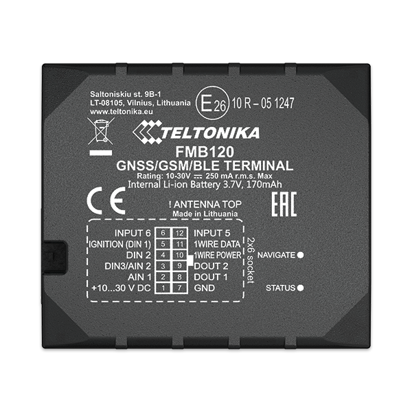 FMB120 - 2G GNSS tracker with internal battery