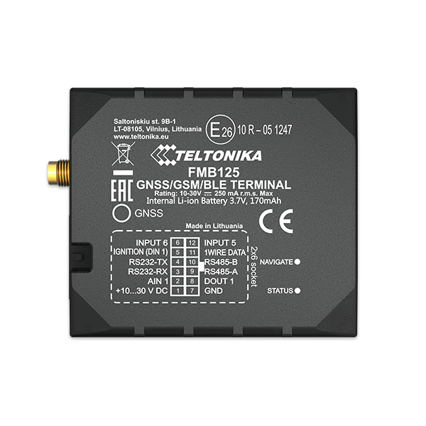 FMB125 - 2G GNSS tracker with RS232/RS485 intefaces