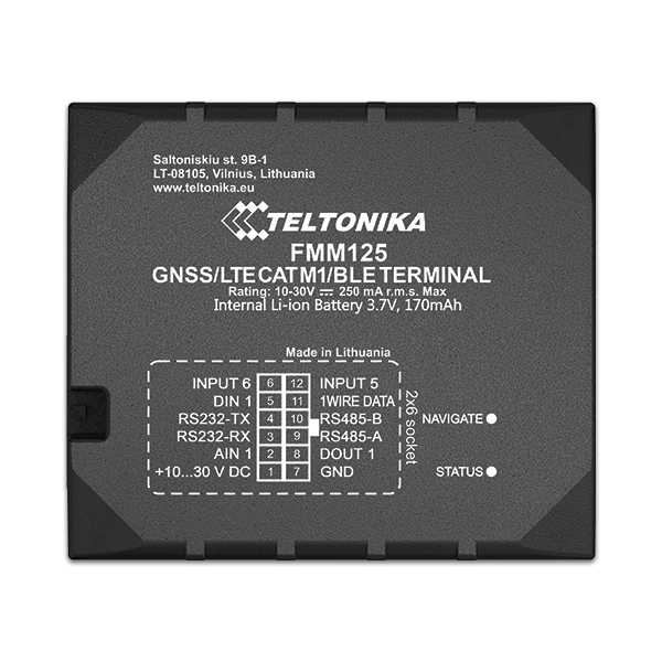 FMM125 - LTE CAT1 Real-Time Tracking Terminal